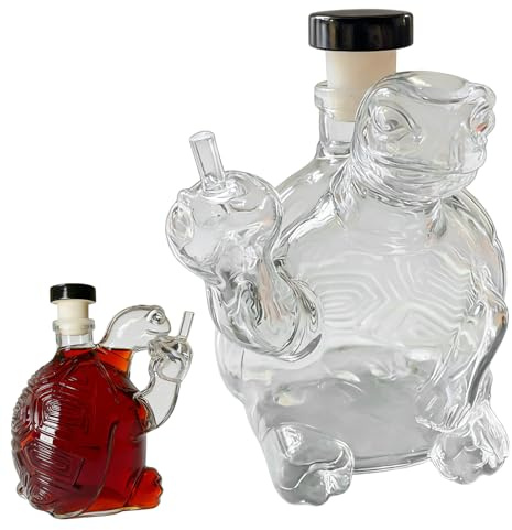 Jarra para licores | Decantador de Tortuga Transparente - Porta Whisky Botella de Vino - Papá Cumpleaños Navidad Vino Vodka Tequila Cóctel Brandy Home Bar Restaurante