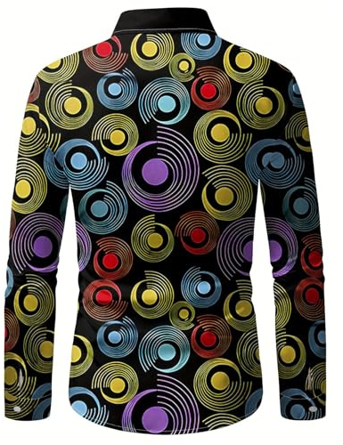 Bastwahl Annees 70 80 Chemise Homme - Mode Festive - Chemise années 70, Chemise pour Homme, Style Disco, Costumes de Carnaval