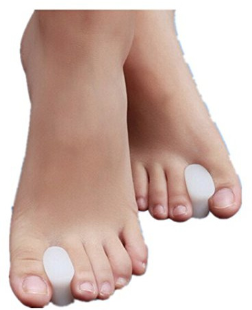 Boowhol Tåspridare Hallux valgus korrektör silikon skydd tåseparatorer två tår separator (M /3 x 1,8 x 2,3 c)
