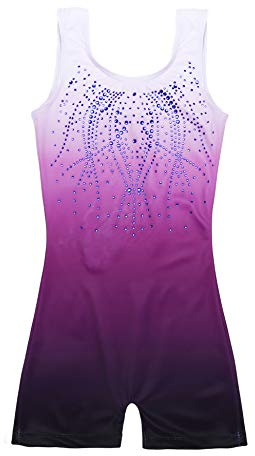 Zaclotre Kid Girls Gymnastic Leotard Sparkly Shiny Diamond Ballet Dance One Piece Outfit