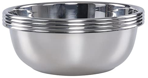 Cadine Lot de 4 Bol Mélangeur Inox, Bols à Mélanger Profonds en Acier Inoxydable pour la Préparation des Aliments