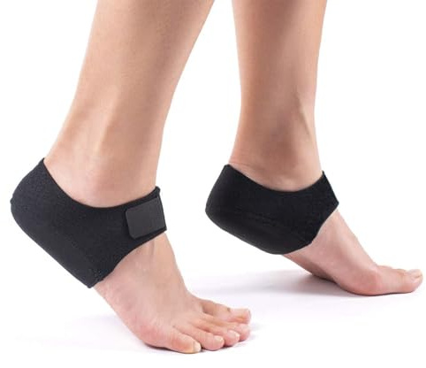 MIAYOHO Plantar Fasciitis Heel Cups for Heel Pain 【Updated Version】 Protectors Sleeves Pads, Support for Spur, Women and Men (Black, M 5-8 / W 6-9.5)