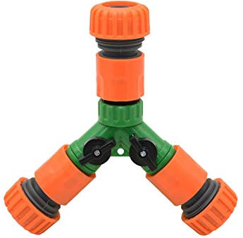 Gartenbewässerungssprinkler 1/2 3/4 2-Wege-Hahn 16mm 20mm Schlauch Garten-Hahn-Y-Verteiler Bewässerungsrohr Distributor 1pcs (Color : 3I4)