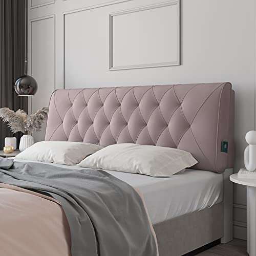 CHENGZ Kopfteil Rückenlehne Großem Rückenstützkissen Bett Kissen Samt Nachttischkissen Lesekissen Rückenpolster Lauschig Weiche Tasche Abnehmbar Waschbar,Purple-90x60cm