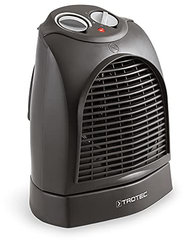 TROTEC TFH 22 E Heizlüfter energiesparend - Heizleistung 1000 W/2000 W | elektrische Heizung, mit Thermostat, Oszillationsfunktion 90°