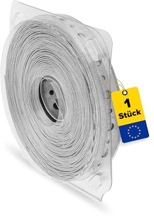 DMX Lochband Metall - 25 m Lochblech Rolle - Lochstreifen Breite 20 mm | Lochblech - Flachverbinder - Lochplatte Metall - Elastic Band - Metallband - Lochblechstreifen - Lochstreifen - Montageband