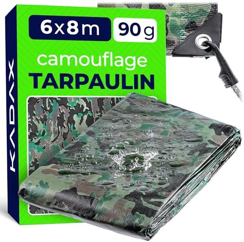 KADAX Cover Plane Moro Bâche en tissu de différentes tailles - Bâche de protection en matériau robuste - Bâche résistante avec œillets - Bâche pour piscine (6 x 8 m)