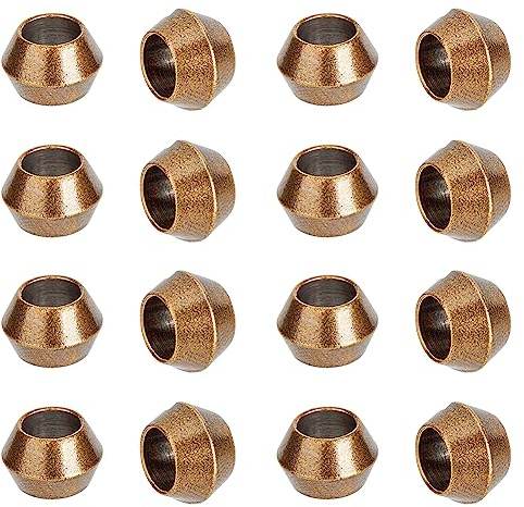SUPERFINDINGS 16 Stück Europäische Messing Lanyard Perle Großes Loch Nonque Bronze Fass Abstandshalter Vintage Runde Bastelperlen Metallmesser Lanyard Perle 6mm Loch