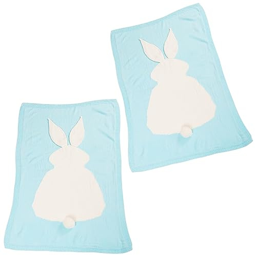 Toyvian Babydecken 1stk Kinderdecke Gestrickte - Gestrickte Überwurfn Stricken Für Kinder Strick Bett Baby Handtuch Hase Baby