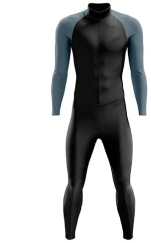UNBIT Herren-Radsportanzug, langärmelig, Lange Hose, Triathlon-Anzug, Mountainbike-Overall, Radtrikot mit Taschen, Speedsuit (Color : 02, Size : XXX-Large)