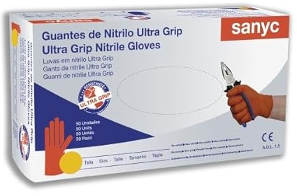 G Mult Nitrilo Sanyc Naranja Ultra Grip C52XG 10 x 50
