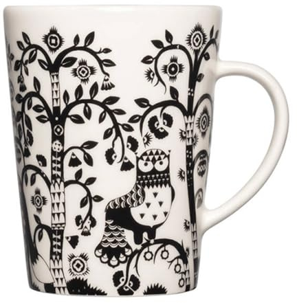 Iittala Taika 1070923 Vitro Porcelain Mug White/Black Dishwasher Safe Dimensions (H x W x L): 10 x 10.2 x 7.7 cm Volume: 0.3 L
