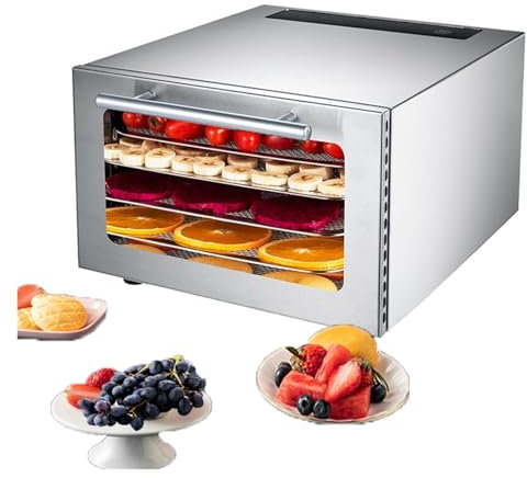 Macchina Essiccatrice For Alimenti A 5 Strati, Essiccatore For Frutta Touchscreen, Essiccatore For Erbe Aromatiche E Snack For Animali Domestici Con Grande Capacità Da 8,7 Litri