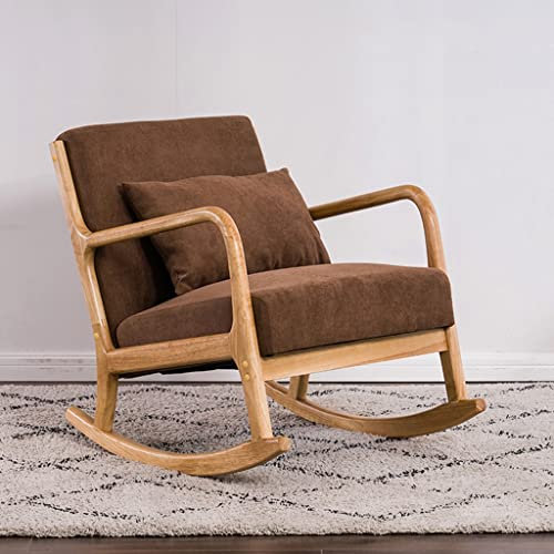 Mid Century Moderner Schaukelsessel aus Holz für Wohnzimmer, Zuhause, Freizeit, Sofa