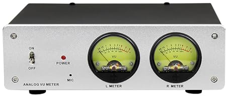 MObyat Double VU-mètre Analogique, Boîtier Commutation Audio Double VU-mètre Analogique Indicateur Niveau Sonore RVB/Affichage sur Panneau DB, Réglage Couleur/luminosité, Occasions Divertissement