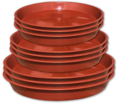 HONQX Blumentopf Untersetzer Rund 9 Stück Topfuntersetzer Pflanzen Blumen Untersetzer Blumentopf Blumentopfuntersetzer 21cm 18cm 14cm