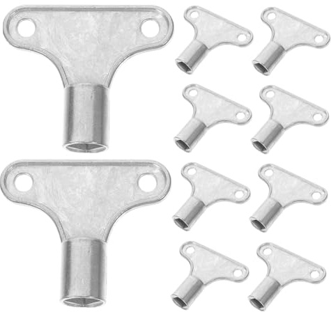 FOYTOKI 10pcs Metal Radiator Air Vent Keys Bleed Tools for Efficient Heating and Maintenance of Radiators and Faucets
