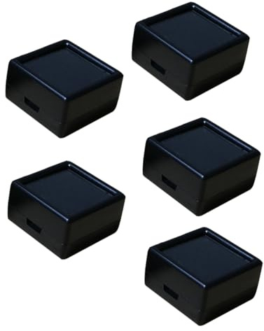 VANZACK Caja de Gemas de Plástico Negro, 5 Piezas, para Exhibir y Guardar Piedras Preciosas y Joyas Adecuado para Cumpleaños y San Valentín