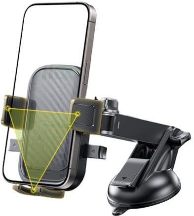 Genérico Soporte para Teléfono Móvil,Soporte para Teléfono con Ventosa - Base De Sujeción para Smartphone En Parabrisas O Salpicadero del Coche Y Viajes
