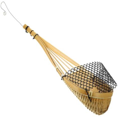 Abaodam Contenitore in Bambù Intrecciato Per Montaggio Parete Fioriera Di Fiori Vaso Da Fiori Sospeso Decorazione Per Balcone e Giardino Contenitore Resistente Per Piantare Esterni