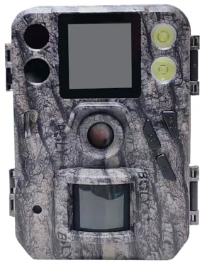 Bolyguard Caméra de Surveillance Nocturne 4K 37M avec détecteur de Mouvement et Vision Nocturne Couleur – IP66 étanche pour Jardin, forêt, Observation de Faune et caméra de Chasse