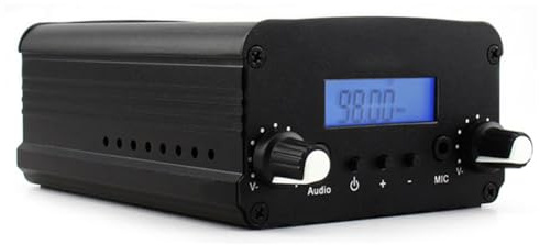 Luobannm Long-Range-FM-Sender Stereo-FM-Sender für Kirchen, Schulen und Supermärkte Durchlauf-Ereignis EU-Stecker
