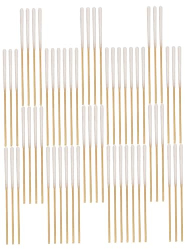 LALADEFIEE Bastoncini di Cotone per Applicazione 60 Pezzi Alta Assorbenza e Pulizia Efficiente in Cotone e Bambù per Uso Professionale Estetico
