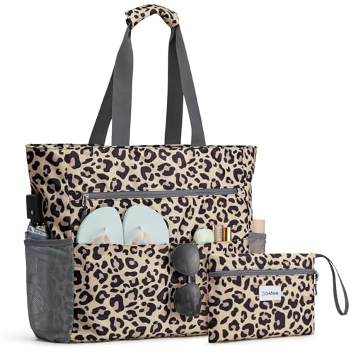 G4Free 35/50/80L Strandtasche XXL Familie & Badetasche Faltbar Groß | Wasserdicht/Leicht für Shopping Strandurlaub und Schwimmbäder