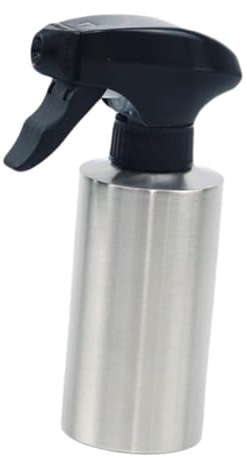Cabilock Silver Oil Spray Bottle for Cooking Bbq Olive Oil Dispenser with Pressure Pump Clean Kitchen Mister for Salad Roasting Frying Baking and Grilling