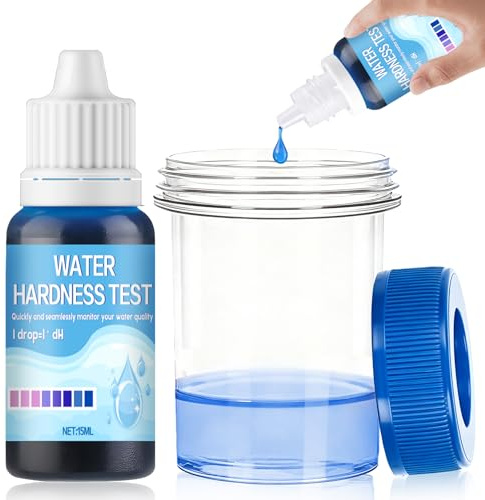 HONTAOK Test Durezza Acqua, Kit Durezza Acqua, Kit Analisi Acqua Potabile, Testa Modo Semplice Veloce qualità dell'Acqua, Adatto Acqua Rubinetto, Acqua Potabile, Acquari Sistemi Acqua Dolce, 15ml