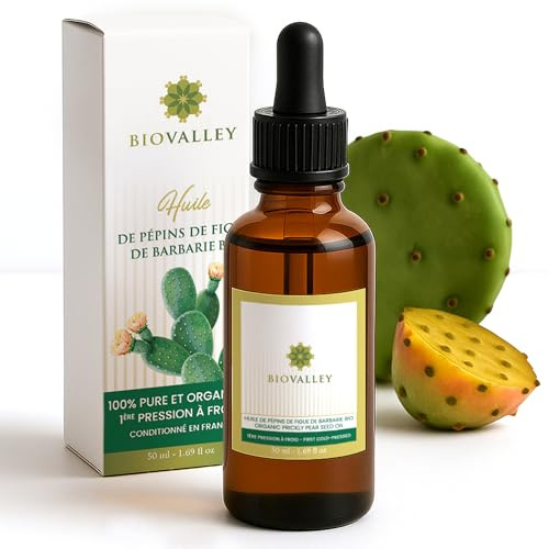 Huile de Pépins de Figue de Barbarie BIO 50 ml + Gua Sha & Bandeau offert – 100% Pure, Pressée à Froid – Soin Visage & Corps Anti-Âge, Hydratante, Antirides, Raffermissante – Riche en Vitamine E