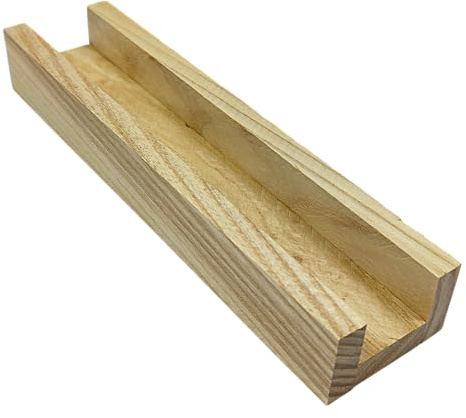 Generisch 10x Kerzenverpackung Esche-Holz Rohlinge für Stabkerzen mit schöner Maserung, Geschenke Klötzchen