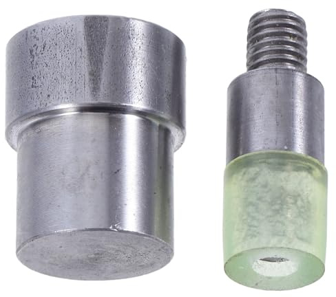 SAFIGLE Set 2 Pezzi Stampo per Pressa Manuale per Rivetti Doppia Testa in Acciaio e Gomma, Fissaggio Stabile per Borse e Abbigliamento, per Principianti