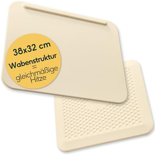 SILBERTHAL Pizzastein für Backofen & Gasgrill unglasiert 38 x 32 cm Eckig