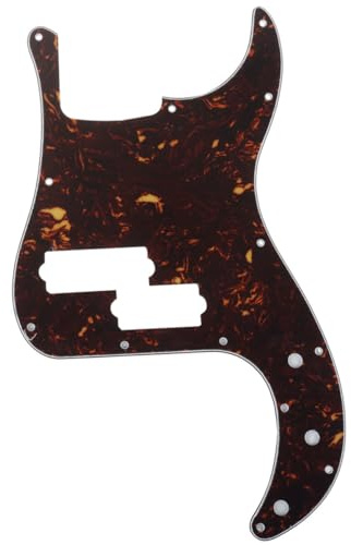 Musiclily Pro 5-Saiter 13 Löcher P Bass Pickguard 4 lagig Tortoise Shell | für Fender Mexican Precision Bass