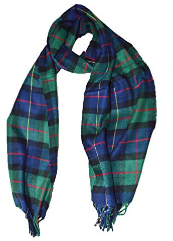 Vellutto Italienischer Designer-Schottenkaro-Schal mit Schottenmuster Grun - Tartan Schals für Männer, Frauen