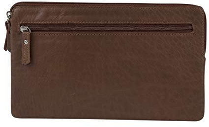 LEAS Banktasche Geldtasche Echt-Leder, cognac braun - Special-Edition