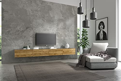 Wuun® TV-Lowboard Somero I 100cm bis 360cm I TV-Schrank & Hängeschrank für Wohnzimmer I Verschiedene Varianten
