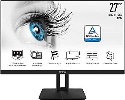 MSI MONITOR 27(68.6CM) TFT PRO MP271PDE FLAT 60HZ RETAIL