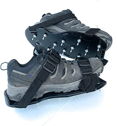 TradeUnderlay Over Shoes - Economy for Screed, Epoxy and Resin Flooring - Black - Size 8UK/9USA/42EURO - 13 Spikes - 25mm Long