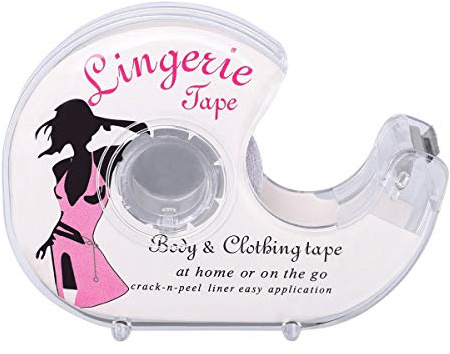 Doppelseitiges Körperklebeband, unsichtbares Dessous-Klebeband, Kleidungsklebeband mit Spender für BH-Kleidung, 5 m