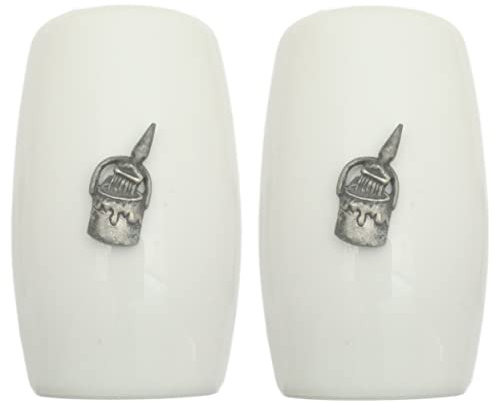 Paint Pot China Salt and Pepper Shakers Cruet Set Modern White CSP 258