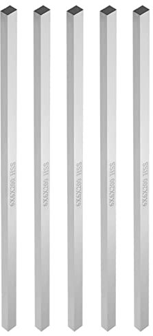 CoCud Quadrato Utensile Punta, 6mm x 6mm x 200mm, Alta Velocità Acciaio 4241 Tornitura Utensile Fly Fresa Fresatura Sbozzato - (per Tornio Fresatura Macchina), 5 pezzi