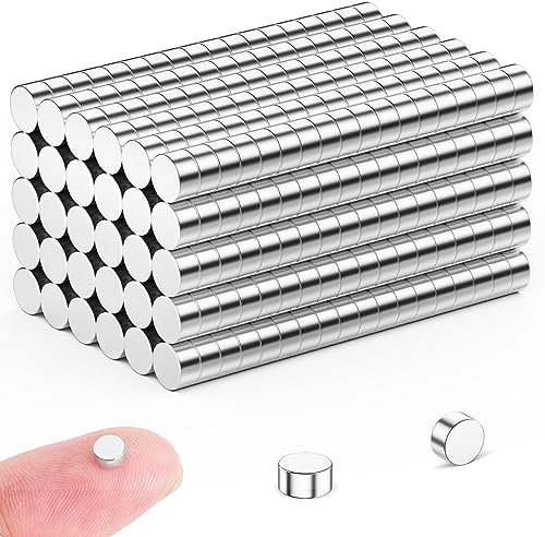 FINDMAG Lot de 50 mini aimants 4 mm x 2 mm pour tableau, réfrigérateur et tableaux magnétiques - aimants ronds pour travaux