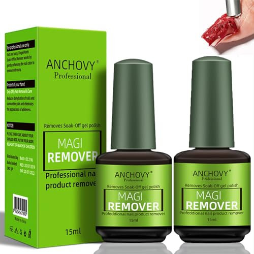 Nail Polish Remover，2PCS Easily & Fast Gel Nail Polish Remover for UV Plastic Nails, Acrylic Nails, Natural Nails No Need For Foil, Soaking or Wrapping, Non-Irritating Doesn't hurt nails(30ml)