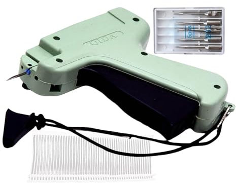 button Fastener Tool | No-Sew Button Fastening Machine | Fixing Tool with 5 Replacement Heads, 1000 Needles for Sleeves