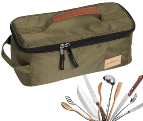 Camp Utensilien Organizer, Camping-Kochgeschirrtasche, Camping-Aufbewahrungstaschen Bestecktasche Outdoor Besteck Netztasche, Küchen Zubehör Aufbewahrungs Tasche Für Camping Kochgeschirr