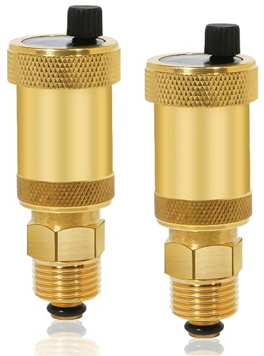2 pezzi di sfiato automatico DN10 G3/8 in ottone, valvola di sfiato automatica, in ottone, autosigillante, scarico della pressione, per scaldabagni solari, scarico della pressione