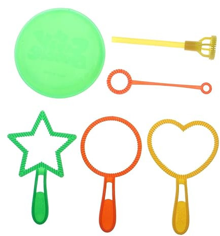 BESTonZON 6stücke Blasen Spielzeug Für Junge Mädchen Seifenblasenmacher Set Bubble Wand Werkzeug Spaß Für Familie Und Freunde Langlebiges Seifenblasenmacher-Spielzeug