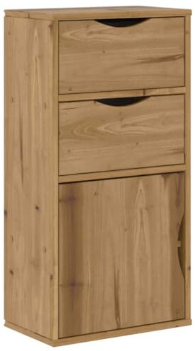 vidaXL Beistellschrank mit Schubladen ODDA 40x24x79 cm Massivholz Kiefer